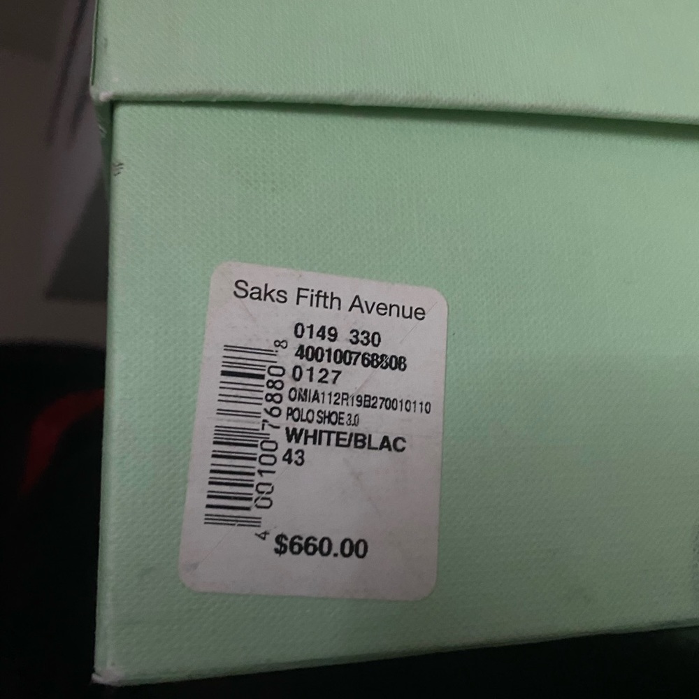 Used OFF-WHITE 2013 c/o VIRGIL ABLOH ITALIAN 3.0 LEATHER POLO SNEAKERS VERY RARE - Picture 4 of 9